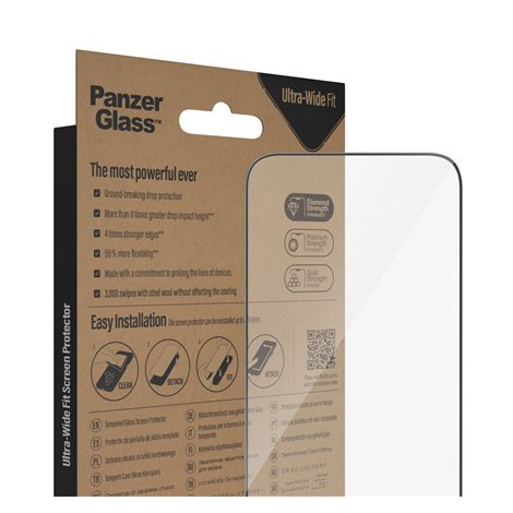 PanzerGlass | Screen protector - glass | Apple iPhone 14 Pro Max | Polyethylene terephthalate (PET) | Black | Transparent - 3